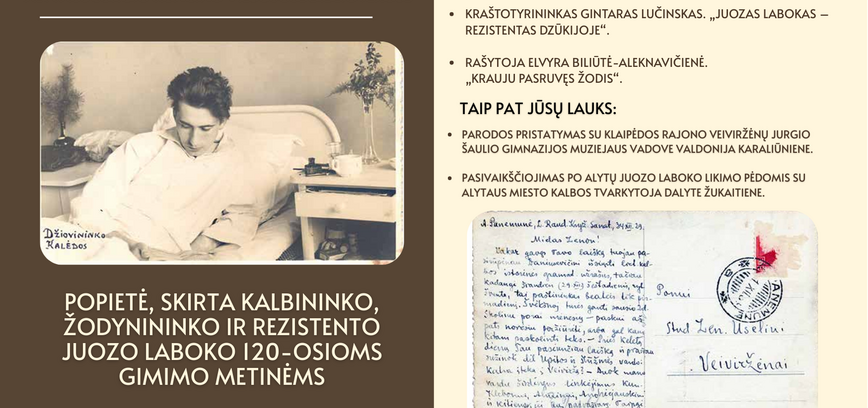 Popietė, skirta kalbininko, žodynininko ir rezistento Juozo Laboko 120-osioms gimimo metinėms