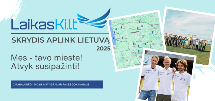 „Laikas kilt“ – skrydis aplink Lietuvą tupia Alytuje!