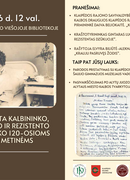 Popietė, skirta kalbininko, žodynininko ir rezistento Juozo Laboko 120-osioms gimimo metinėms