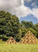 An impressive exhibition of straw sculptures was located next to the Alytus mound