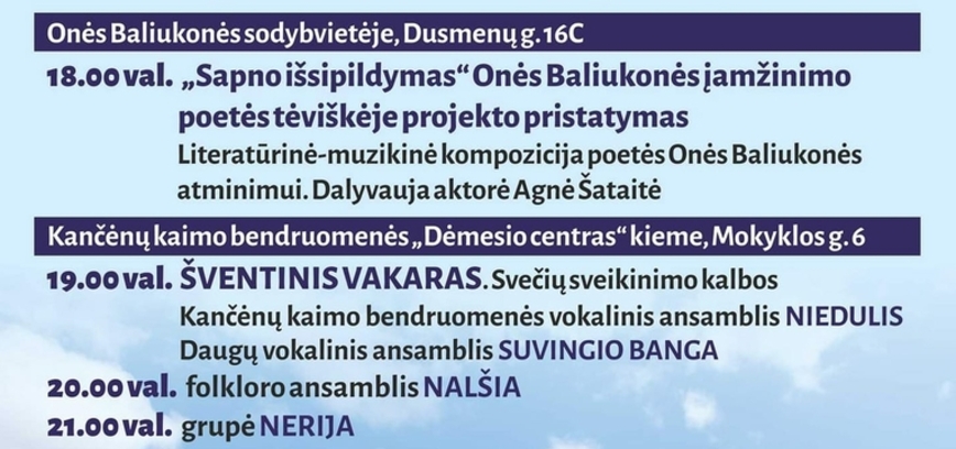Šventė "Po tėviškės skara gėlėta"