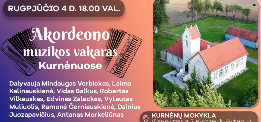 Akordeono muzikos vakaras Kurnėnuose