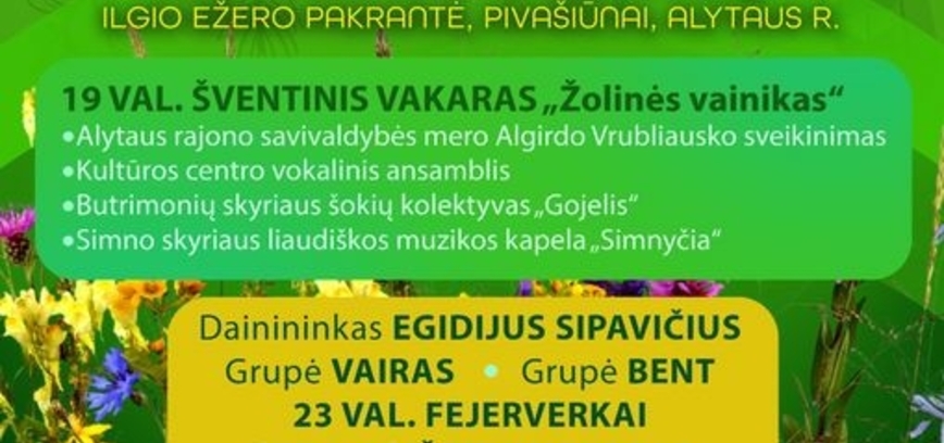 Žolinės vakarėlis Pivašiūnuose