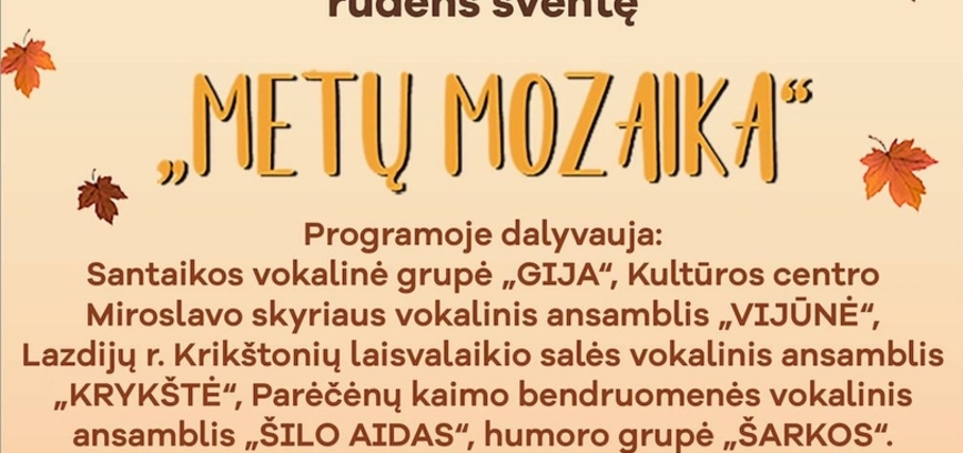 Parėčėnų kaimo rudens šventė „Metų mozaika“