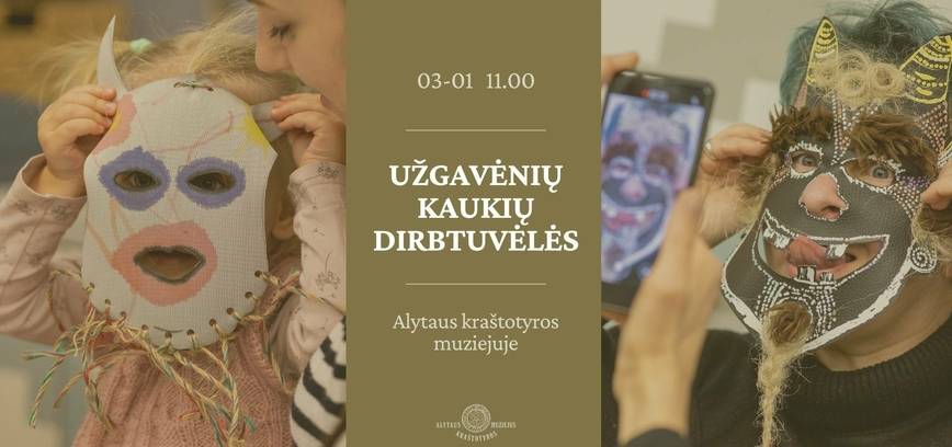 Šeštadieninė priešpietė „Užgavėnių kaukių dirbtuvėlės“
