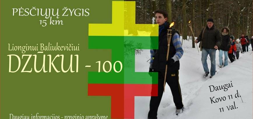Kovo 11-osios žygis „Dzūkui–100“