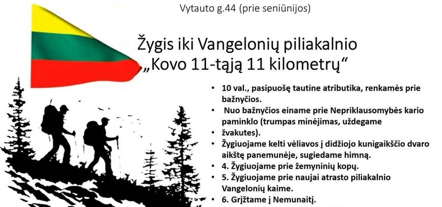 Žygis iki Vangelonių piliakalnio „Kovo 11-ąją 11 kilometrų“