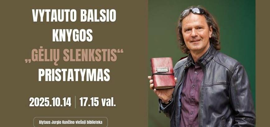 Vytautas Balsys pristatys apysakų knygą „Gėlių slenkstis“