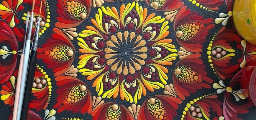 Meninis taškavimas (taškavimo įrankiais ir teptukais) Alytuje