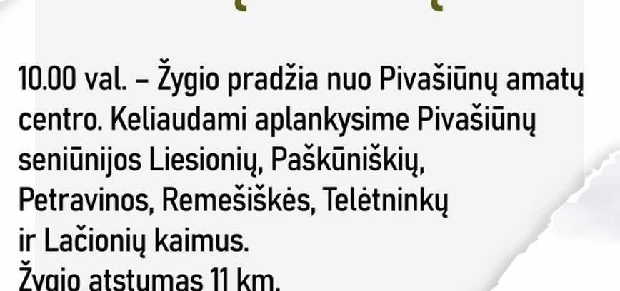 Pivašiūnų seniūnijos kaimų ir kryžių takais