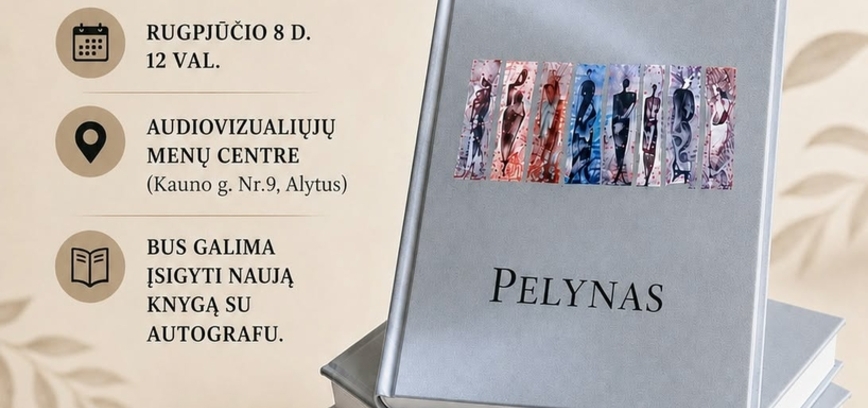 Reginos Valkiūnaitės-Rasimienės novelių romano „Pelynas“ pristatymas