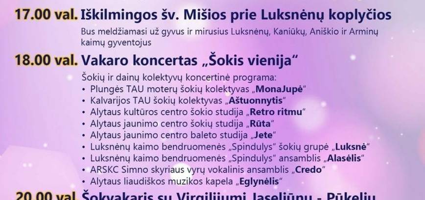 Luksnėnų kaimo šventė ,,Šokis vienija 2025''