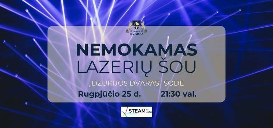 Nemokamas lazerių šou ,,Dzūkijos dvare''