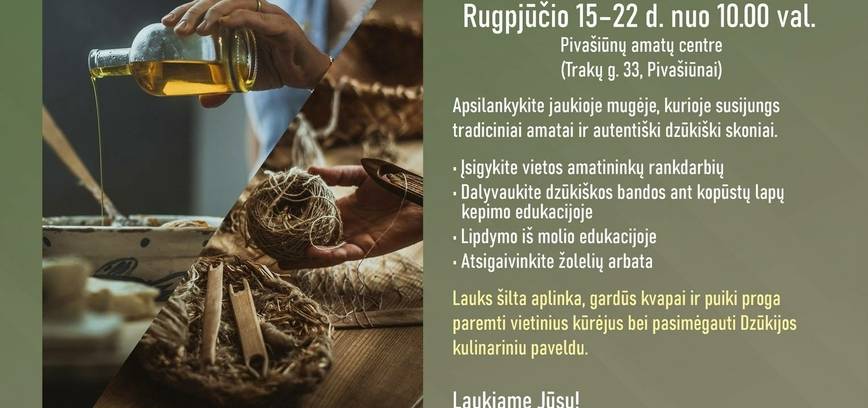 Kviečiame į mugę ,,Amatai ir skoniai''