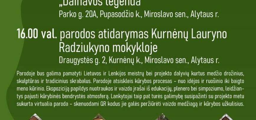 Medžio drožybos parodos atidarymas