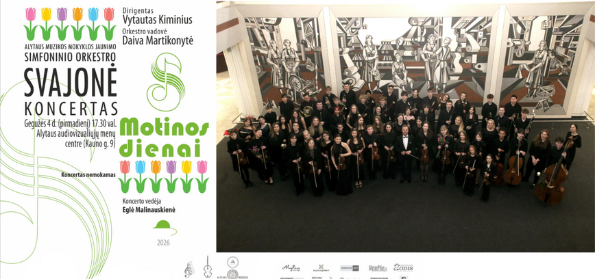 Alytaus muzikos mokyklos simfoninio orkestro „Svajonė“ koncertas Motinos dienai