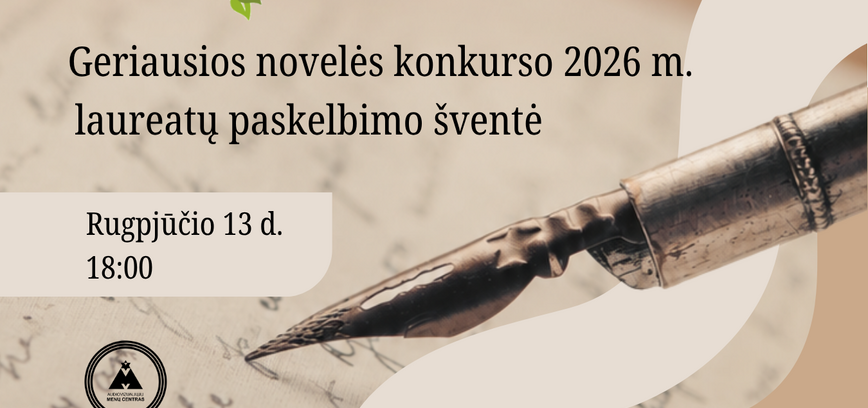 Geriausios novelės konkurso 2026 m. laureatų paskelbimo šventė