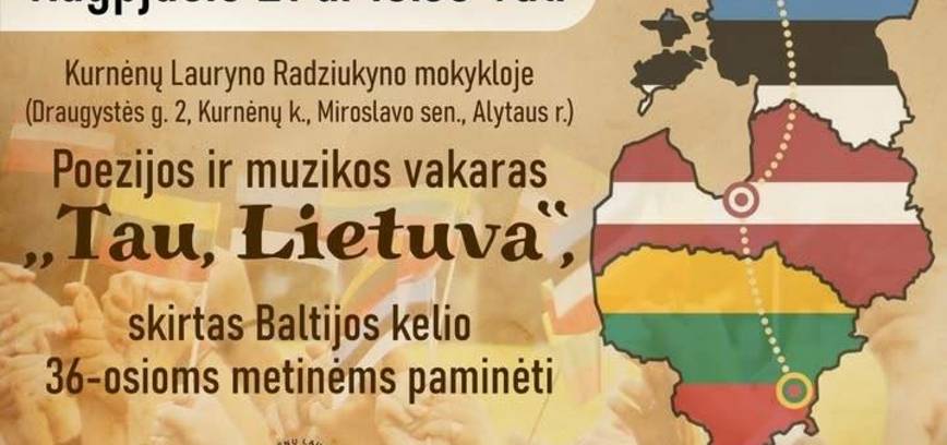 Poezijos ir muzikos vakaras ,,Tau, Lietuva