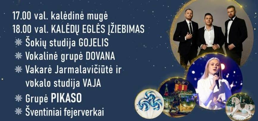 Kalėdų eglutės įžiebimas Dauguose