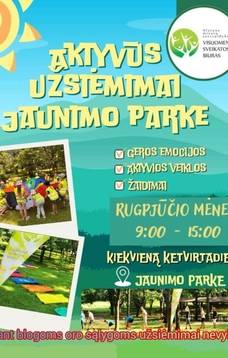 Aktyvūs užsiėmimai Jaunimo parke