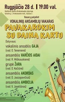 Pavakarokim su daina kartu