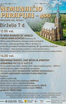  Nemunaičio parapijos  400 metų jubiliejus.