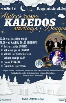 Kalėdų eglutės įžiebimas Dauguose