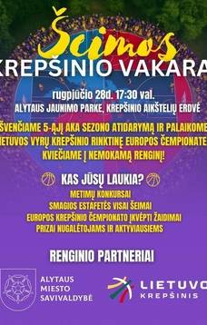 Šeimos krepšinio vakaras – iššūkis dideliems ir mažiems!