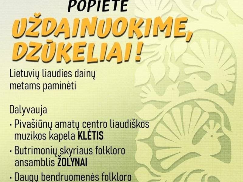 Popietė „Uždainuokime, dzūkeliai!“