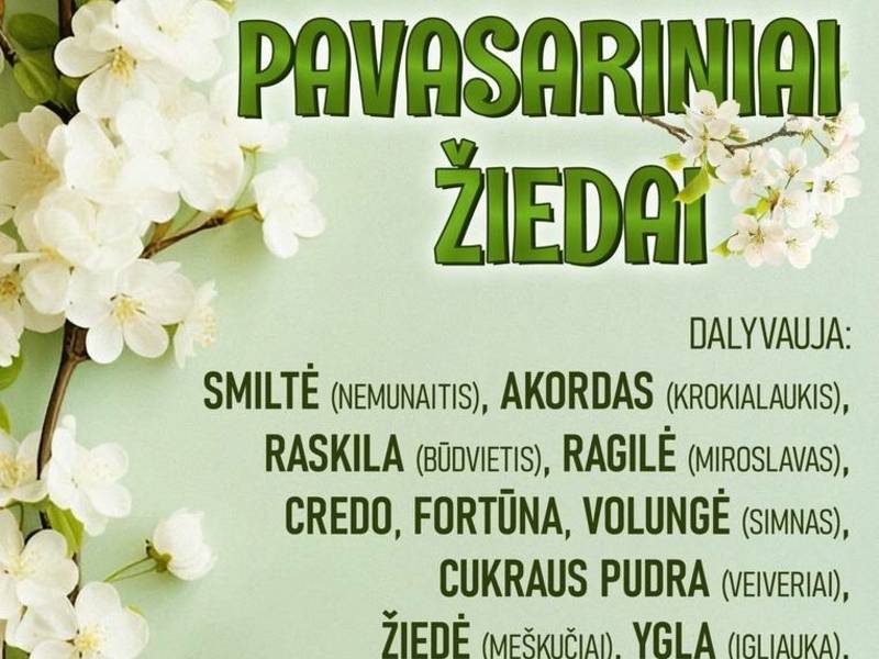 Vokalinių ansamblių koncertas „Pavasariniai žiedai“