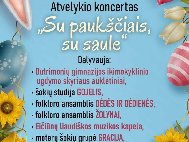 Atvelykio koncertas „Su paukščiais, su saule“