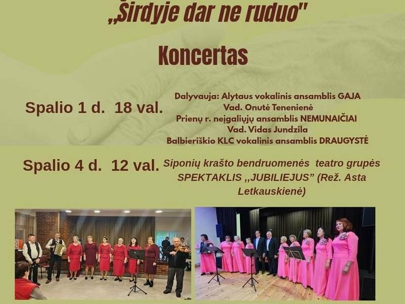 Tarptautinė pagyvenusių žmonių diena ,,Širdyje dar ne ruduo''