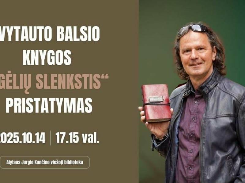 Vytautas Balsys pristatys apysakų knygą „Gėlių slenkstis“