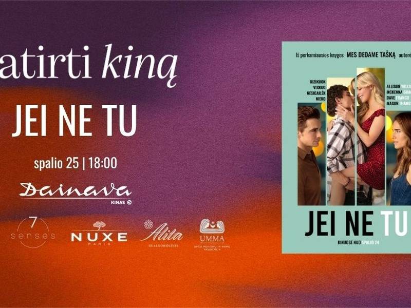 Patirti kiną.   "JEI NE TU"  kino premjera Alytuje