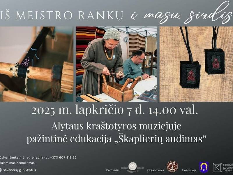 Pažintinė edukacija „Škaplierių audimas“