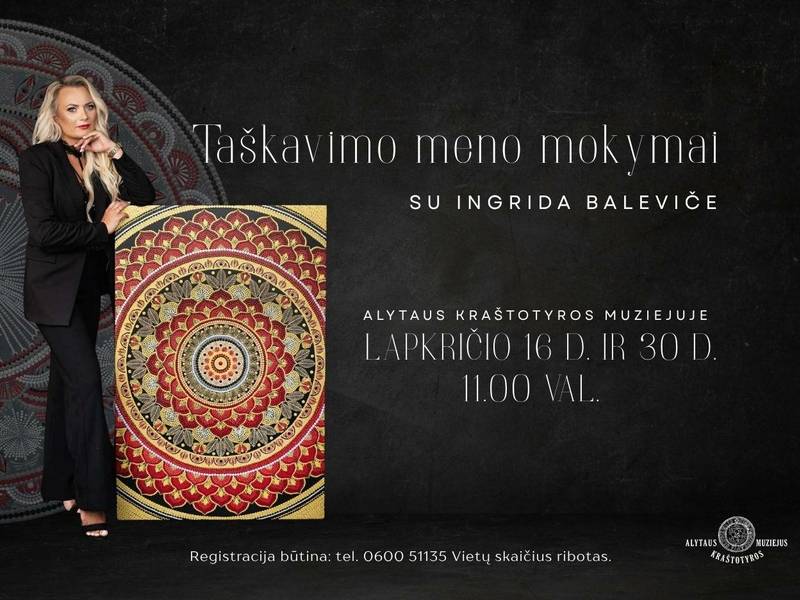 Taškavimo meno mokymai su Ingrida Baleviče