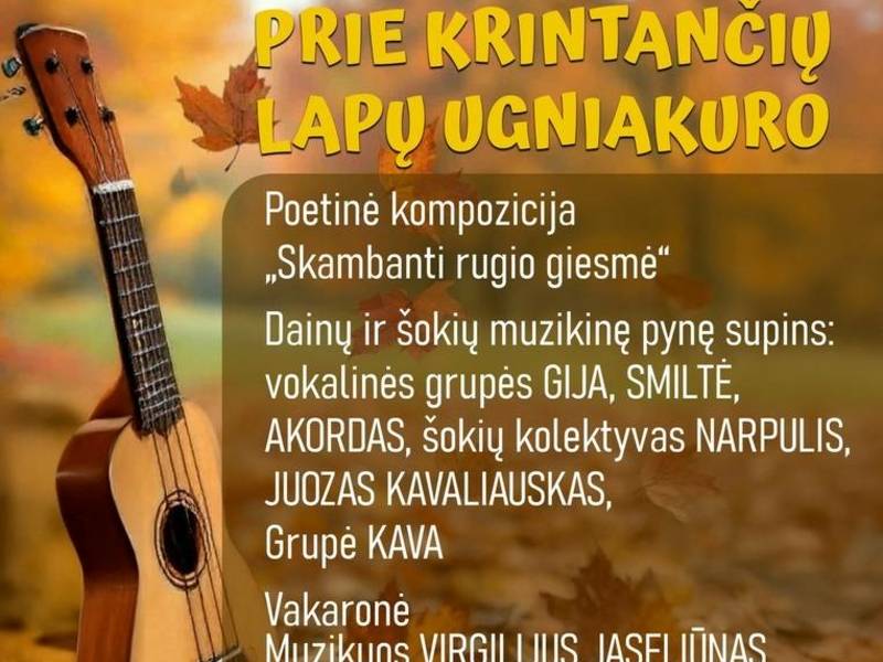 Rudeniškas vakaras- susibūrimas '' Prie krintančių lapų ugniakuro"