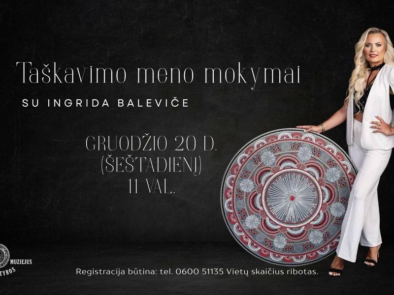 Taškavimo meno mokymai su Ingrida Baleviče