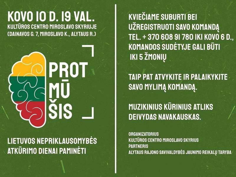 Protmūšis „Lietuvos nepriklausomybės atkūrimo dienai paminėti“
