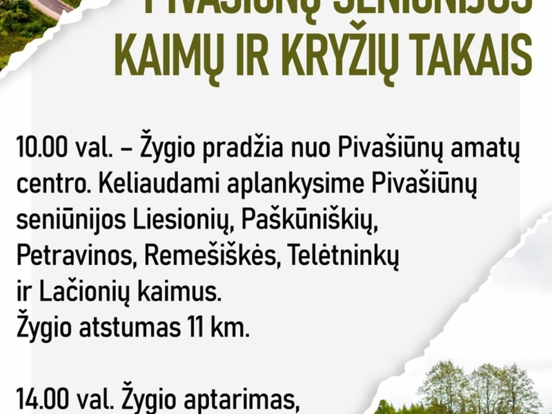 Pivašiūnų seniūnijos kaimų ir kryžių takais