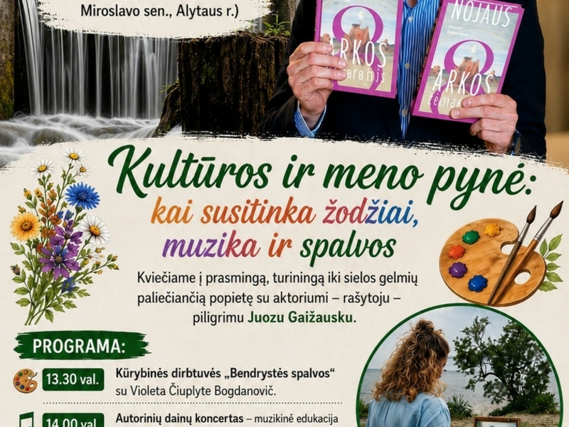 „Kultūros ir meno pynė: kai susitinka žodžiai, muzika ir spalvos“