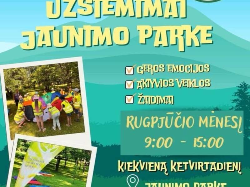 Aktyvūs užsiėmimai Jaunimo parke