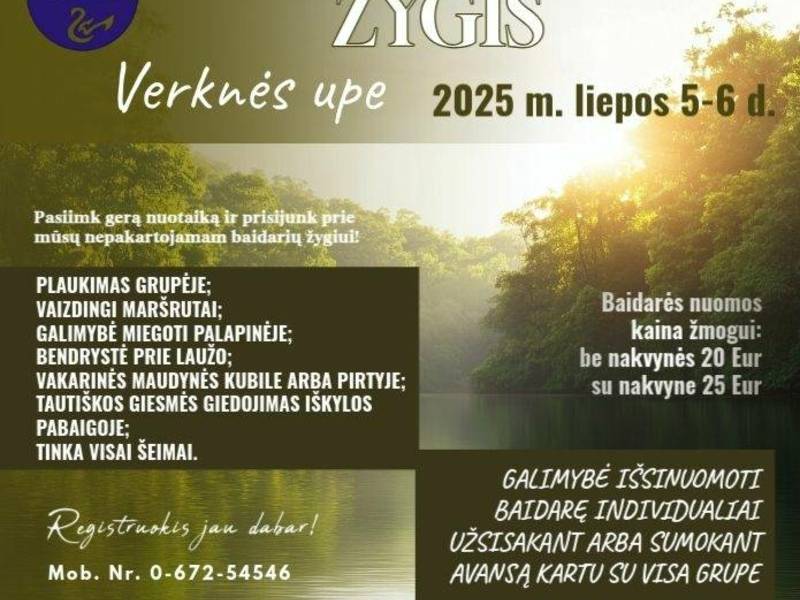 Bendruomenės žygis Verknės upe