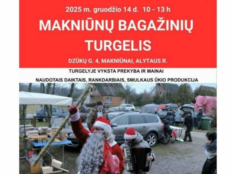 Kalėdinis bagažinių turgelis Makniūnuose