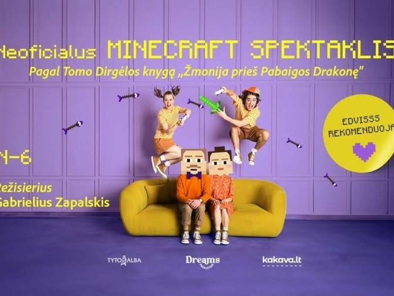 Neoficialus MINECRAFT SPEKTAKLIS pagal T. Dirgėlos knygą „Žmonija prieš Pabaigos Drakonę“