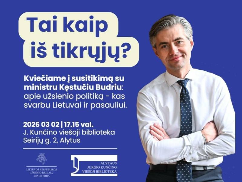 Susitikimą su užsienio reikalų ministru Kęstučiu Budriu 