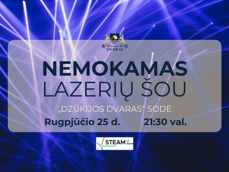 Nemokamas lazerių šou ,,Dzūkijos dvare''