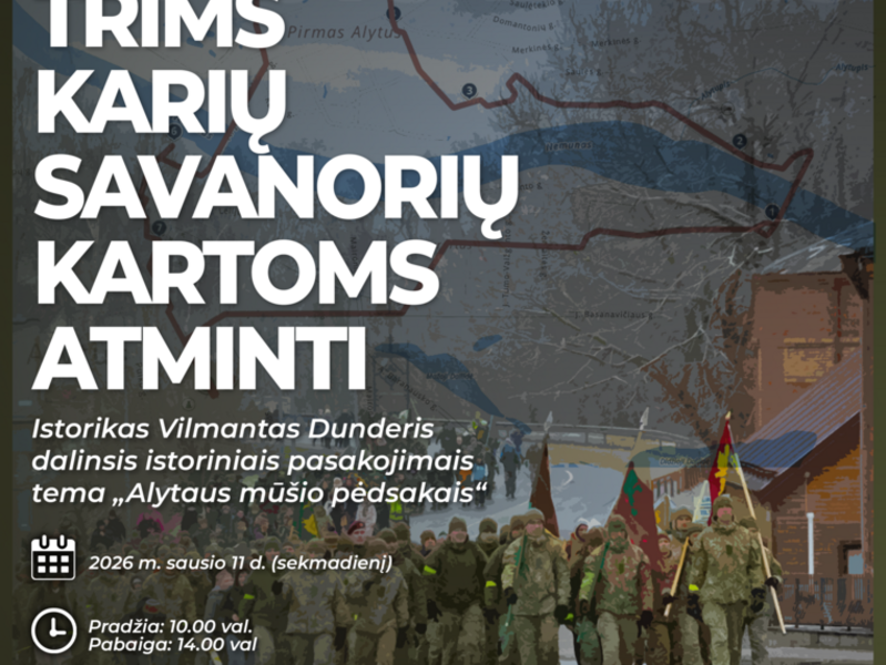 Trims karių savanorių kartoms atminti