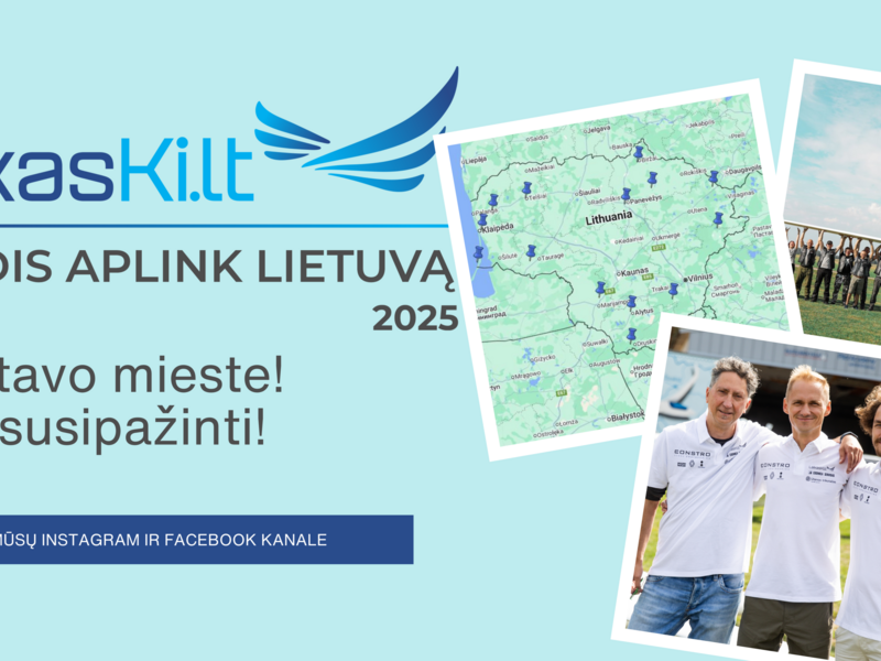 „Laikas kilt“ – skrydis aplink Lietuvą tupia Alytuje!