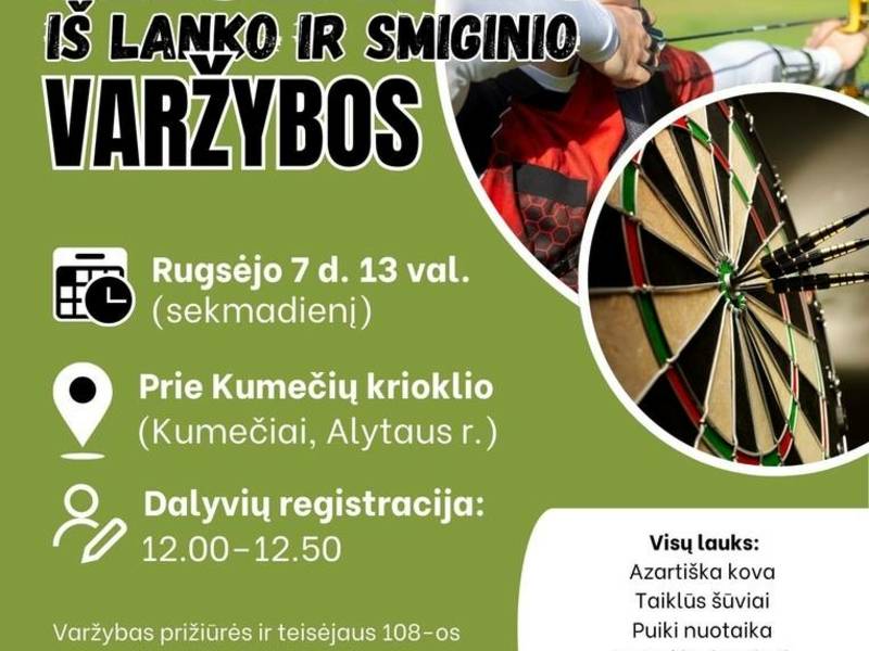 Šaudymas iš lanko ir smiginio varžybos